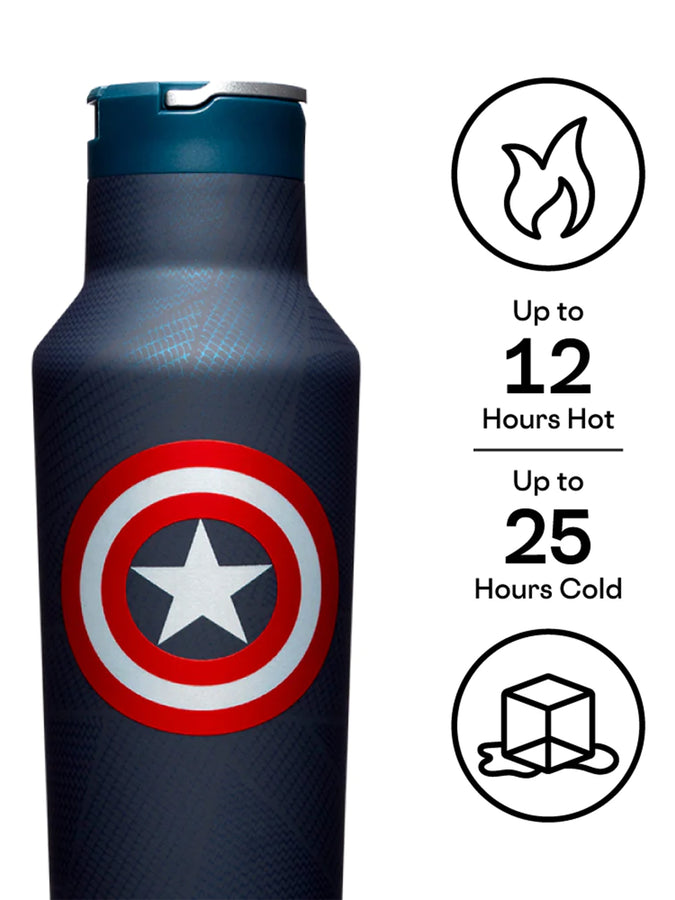 Corkcicle x Marvel 20oz Captain America Sport Canteen | CAPTAIN AMERICA
