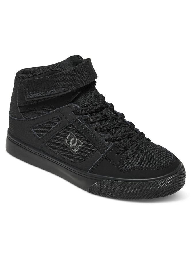 DC Pure High-Top EV Shoes (Kids) | BLACK/BLACK/BLACK (3BK)