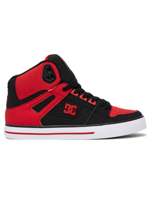 DC Pure High-Top WC Fiery Red/White/Black Shoes