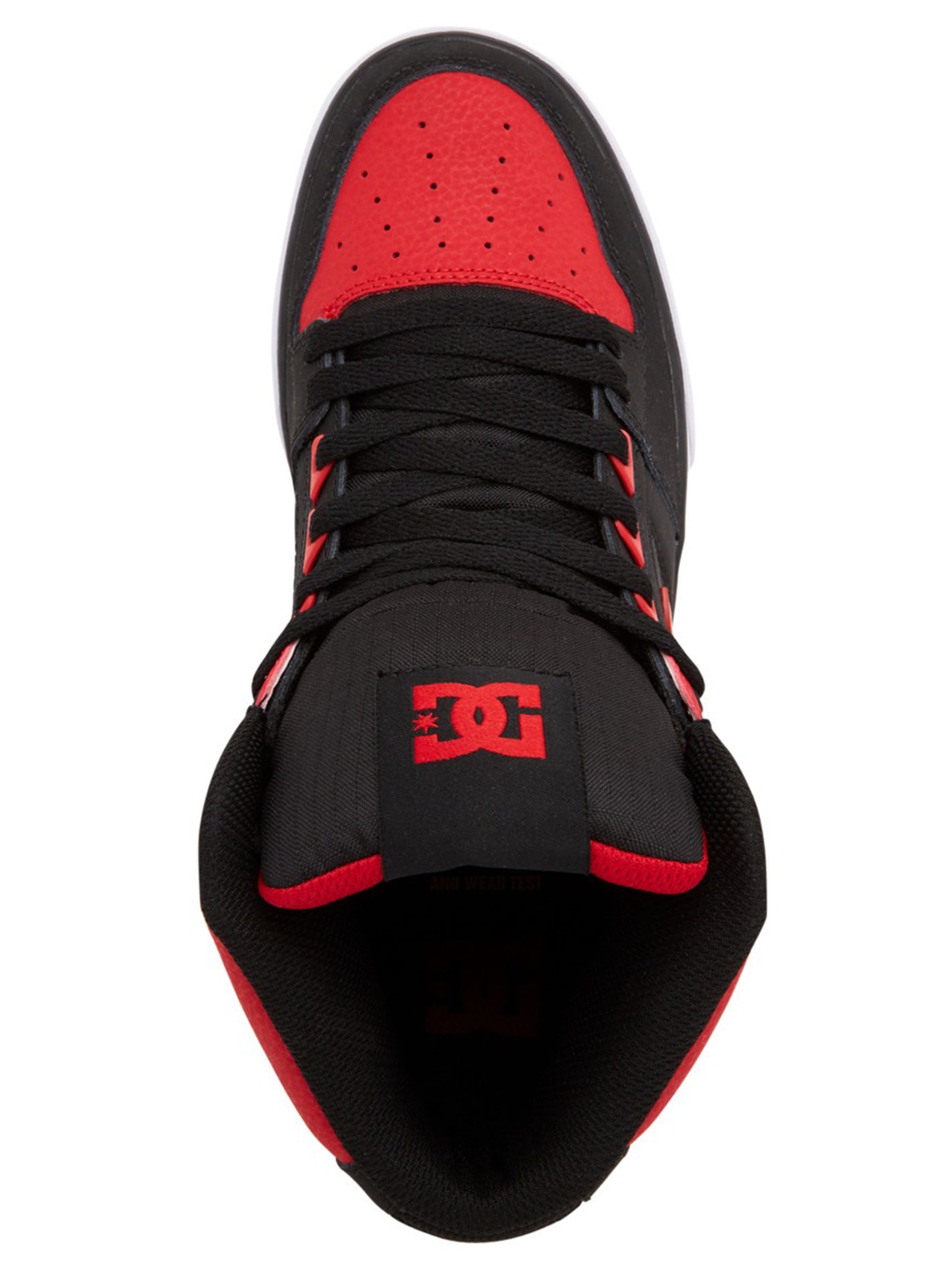 DC Pure High-Top WC Fiery Red/White/Black Shoes