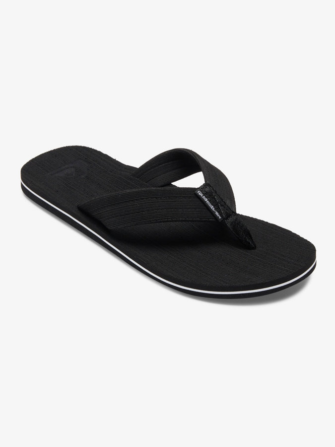 Quiksilver Molokai Layback Textured Black/White/Black Sandals | BLACK/WHITE/BLACK (XKWK)