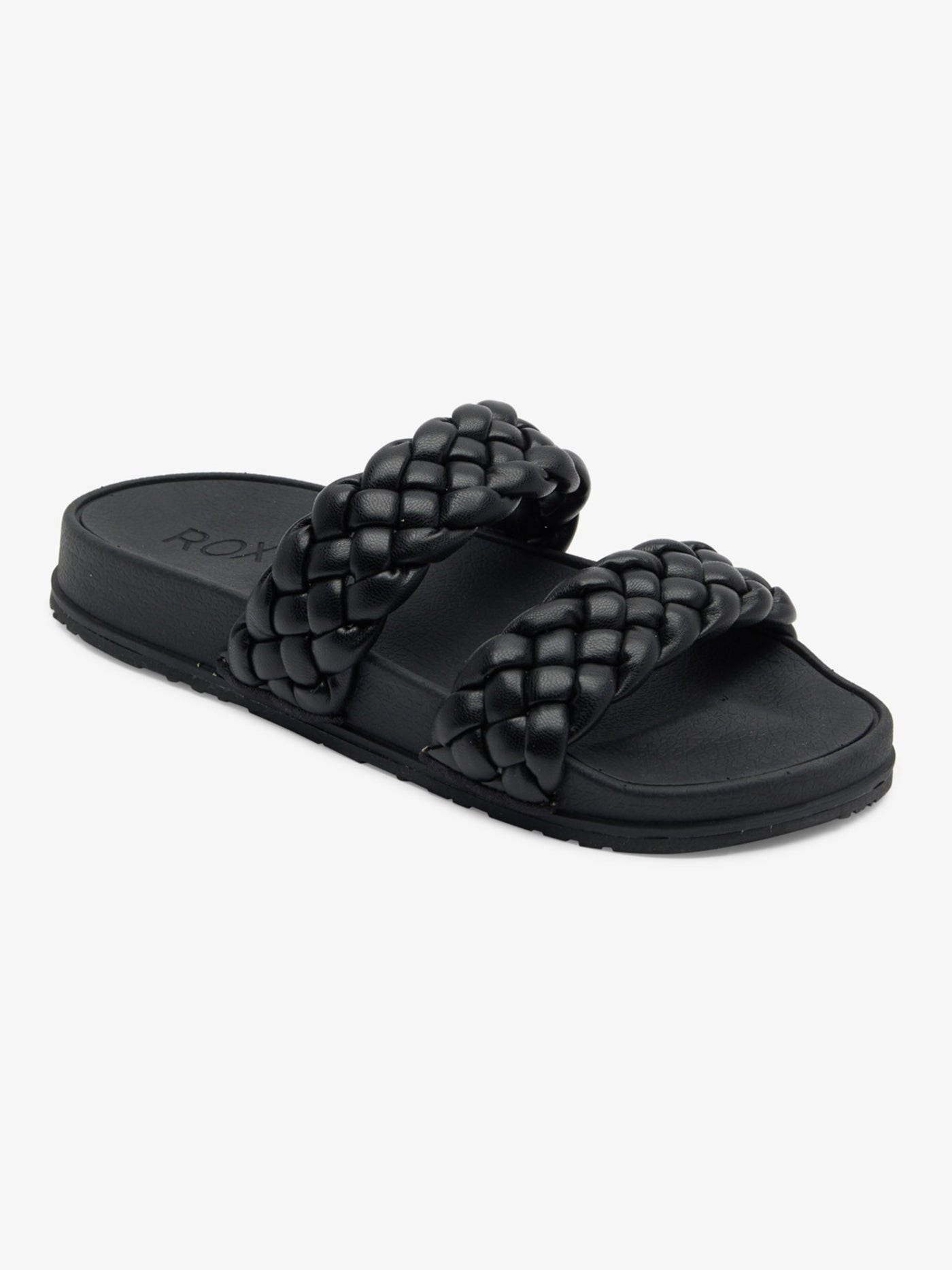 Roxy Slippy Braided Black Sandals