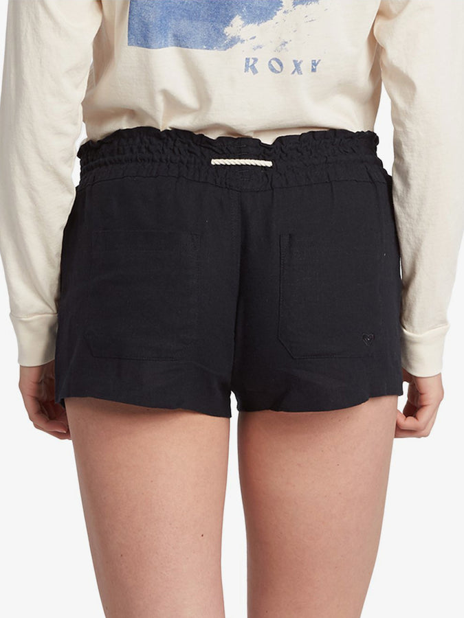 Roxy Oceanside Linen Shorts | TRUE BLACK (KVJ0)