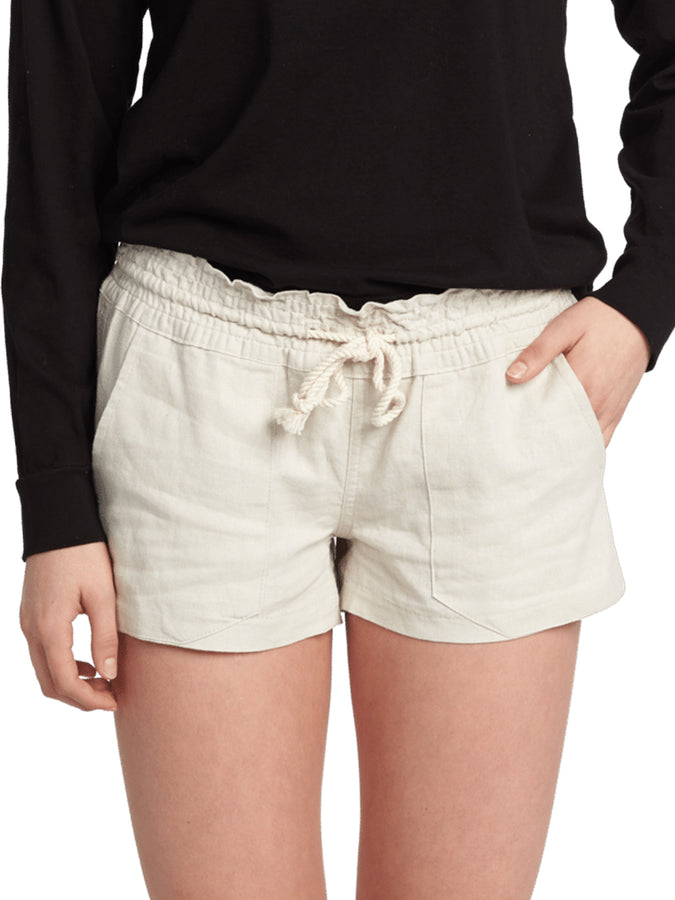 Roxy Oceanside Linen Shorts | STONE (SEZ0)