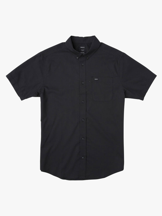 RVCA That'll Do Stretch Short Sleeve Buttondown Shirt | BLACK (BLK)