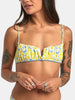 RVCA Spring 2023 Freya Shirred V-Wire Bralette Bikini Top