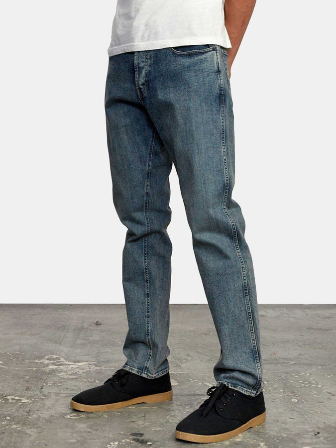 RVCA Weekend Straight Fit Stretch Jeans | DARK VINTAGE (DKV)