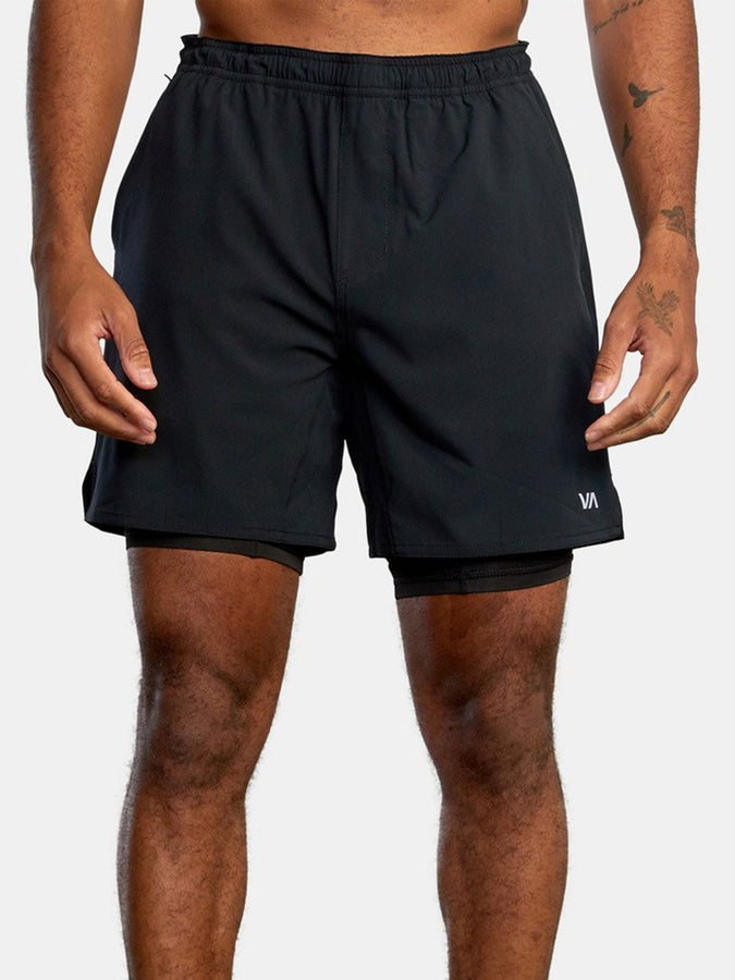 RVCA Yogger Train 2 In 1 Shorts | BLACK MULTI (BML)