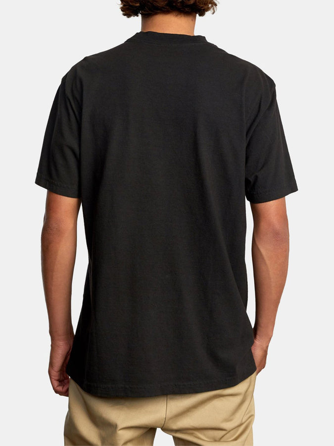 RVCA Solo Label Pigment Dye T-Shirt | BLACK (BLK)