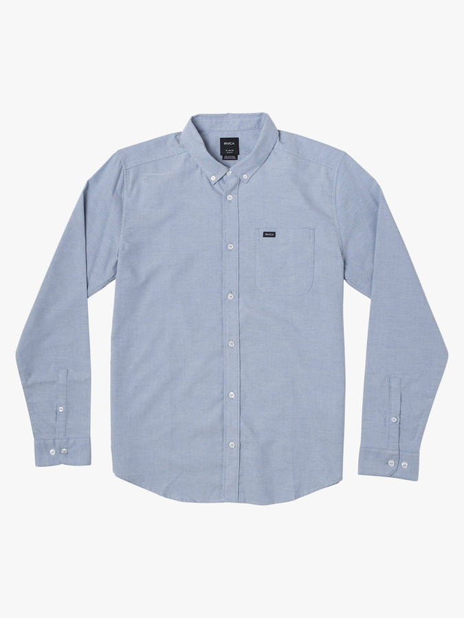 RVCA That'll Do Stretch Long Sleeve Buttondown Shirt | OXFORD BLUE (OXL)