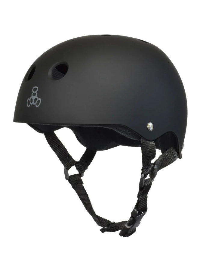 Triple 8 Sweatsaver Rubber Helmet | ALL BLACK