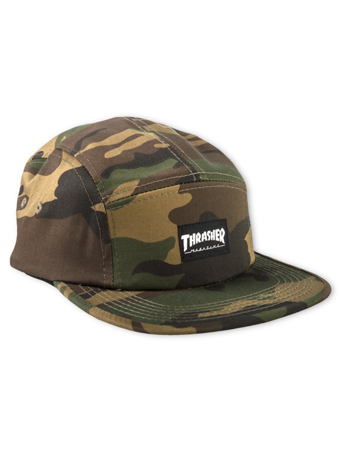 Thrasher 5 Panel Camo Strapback Hat