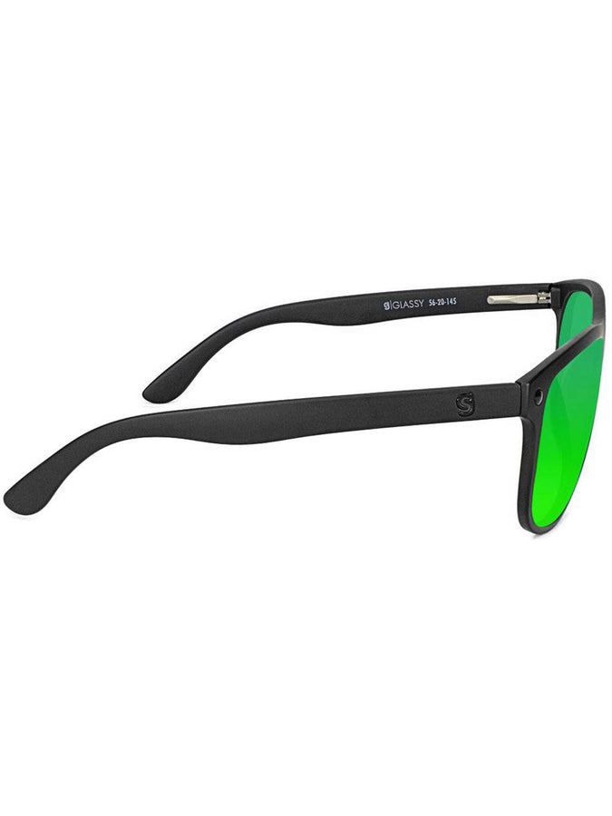 Glassy Chris Cole Premium Polarized Sunglasses | BLACKOUT/GREEN POLARIZED