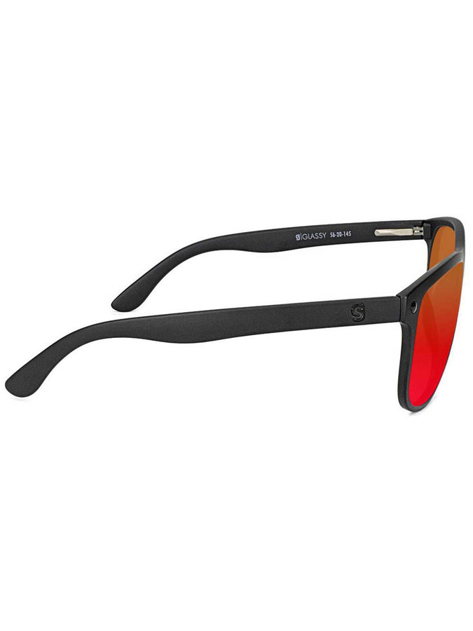 Glassy Chris Cole Premium Polarized Sunglasses | BLACKOUT/RED MIRROR POL