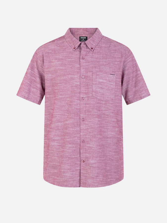 Hurley One And Only Stretch Short Sleeve Buttondown Shirt | TEAM RED (H667)
