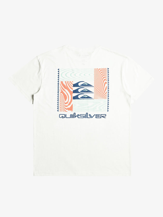 Quiksilver Spring 2023 Warped Patterns T-Shirt | SNOW WHITE (WBK0)