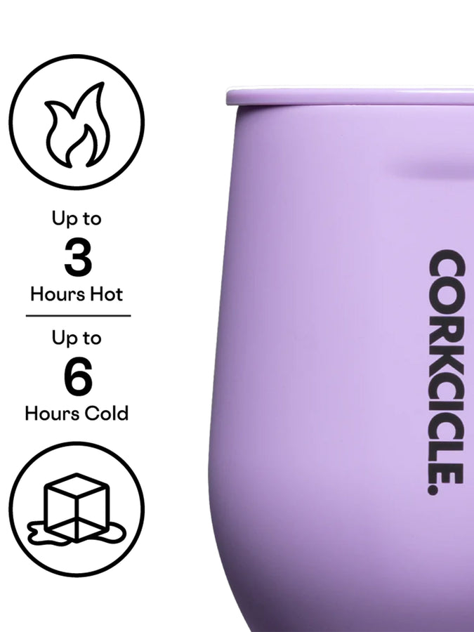 Corkcicle Neon Lights 12oz Sun-Soaked Lilac Stemless Cup | SUN-SOAKED LILAC