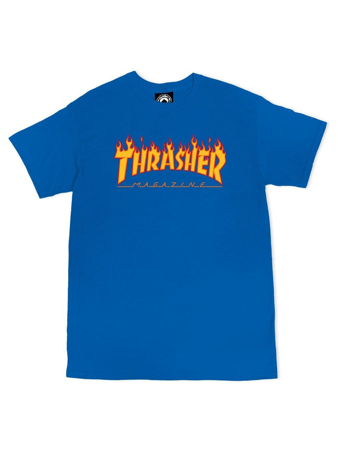 Thrasher Flame Logo T-Shirt | BLUE/PURPLE