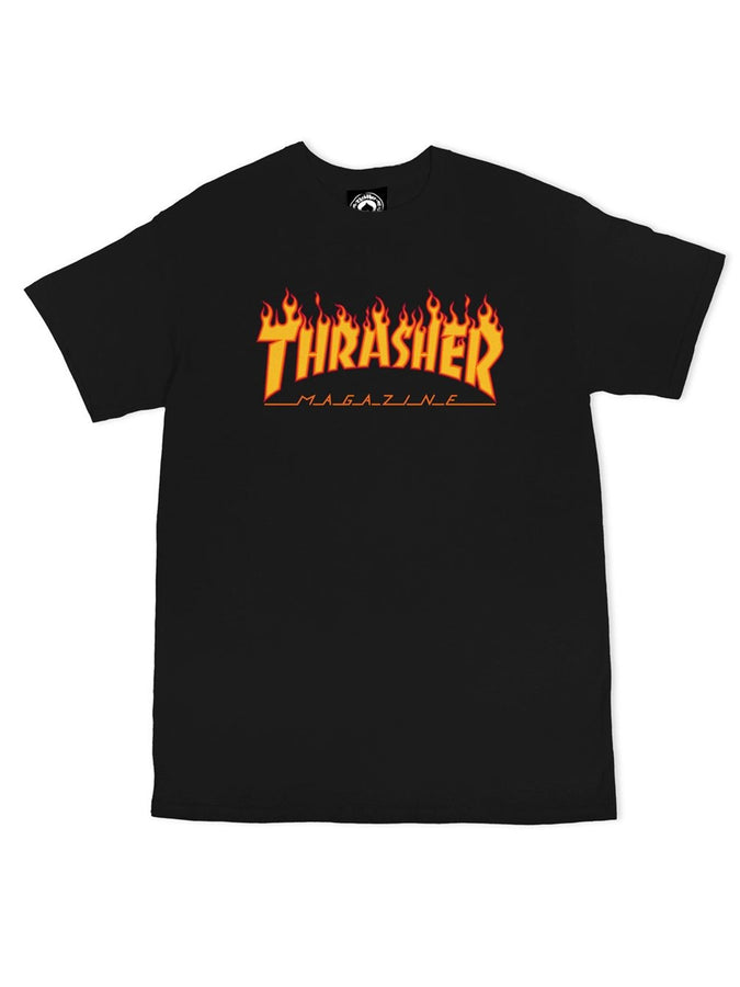 Thrasher Flame Logo T-Shirt | BLACK