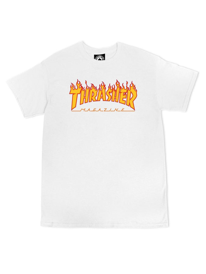 Thrasher Flame Logo T-Shirt | WHITE