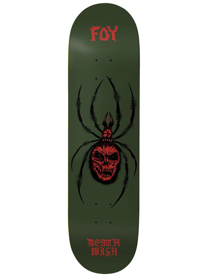 Deathwish Jamie Foy Arachnophobia 8.0 Skateboard Deck | GREEN