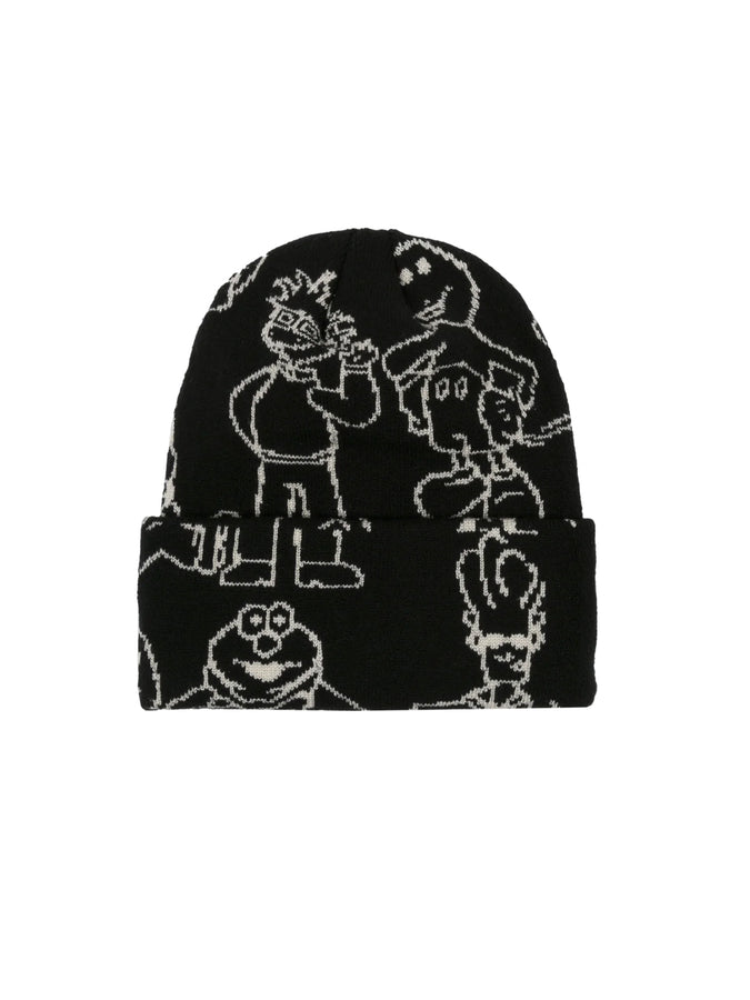 Classic Grip Confused Character Beanie | BLACK