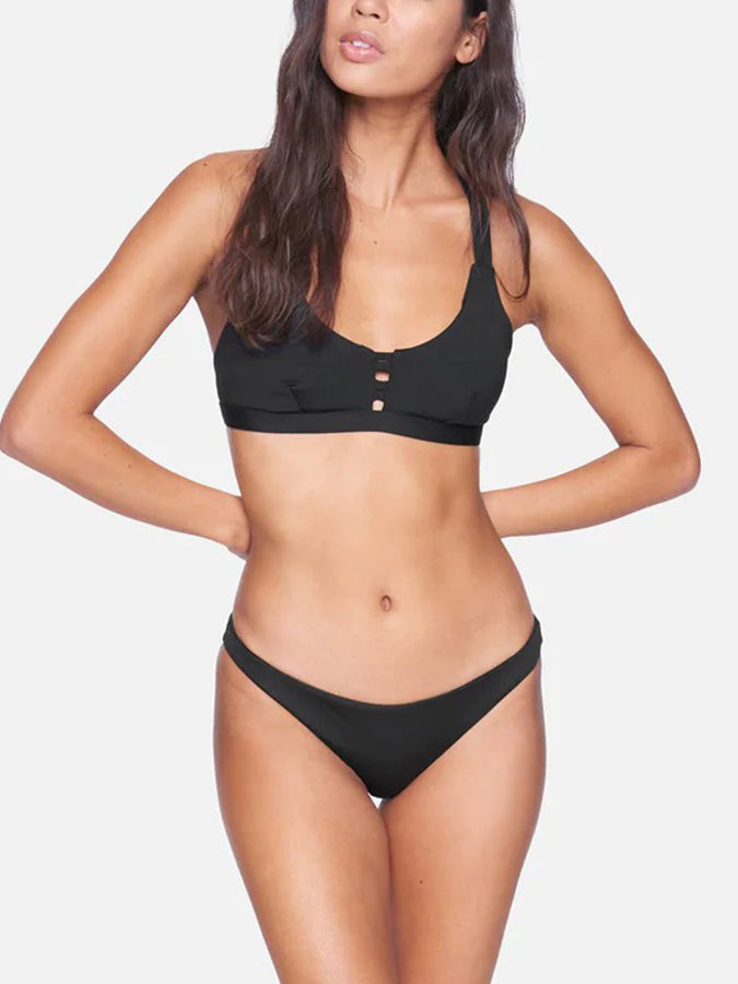 Hurley Solid Moderate Bikini Bottom | BLACK (BLK)