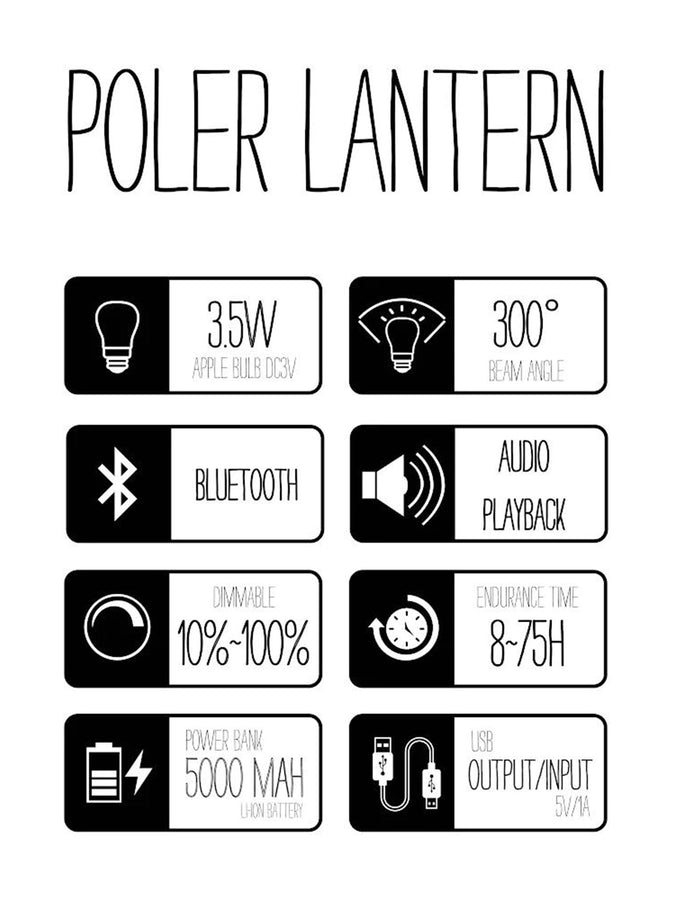 Poler Lantern | BLACK (BLK)