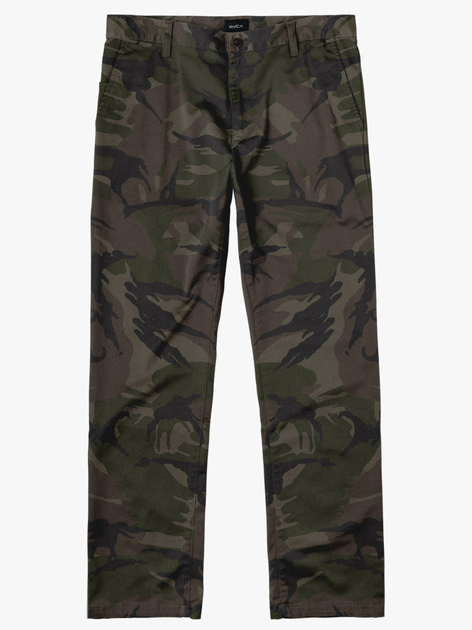 RVCA Weekend Stretch Straight Fit Pants | WOODLAND CAMO (WCM)