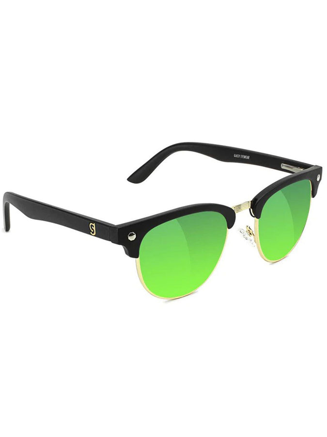 Glassy Morrison Polarized Sunglasses | BLACK/GREEN MIR POLARIZED