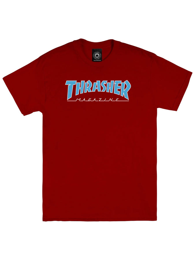 Thrasher Skate Mag Outlined T-Shirt | CARDINAL