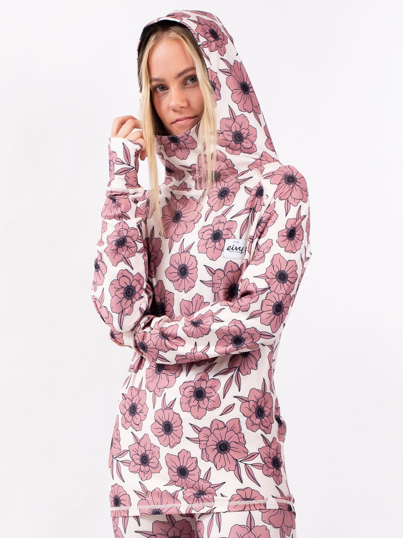 Eivy Icecold Hood Wall Flowers Snowboard Base Layer 2023