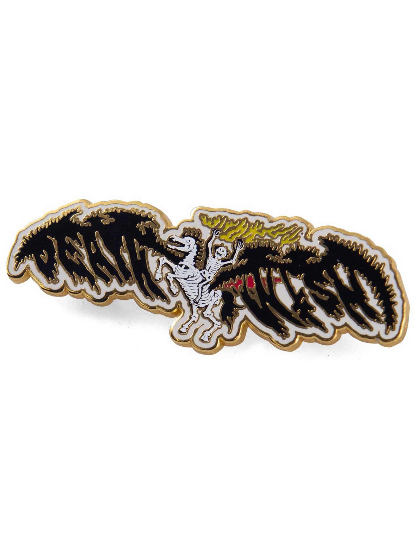 Deathwish Skeleton Horse Rider Pin