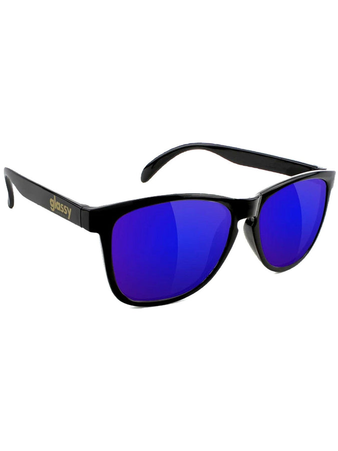 Glassy Deric Polarized Sunglasses | BLACK/BLUE MIRROR