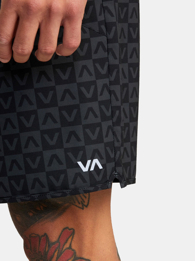 RVCA Spring 2023 VA Yogger Stretch Sport Shorts | BLACK CHECK (KTE9)